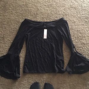 White House Black Market bell sleeve top - small